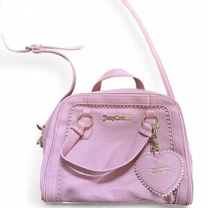 Juicy Couture It’s A Man’s World Dome Satchel crossbody Bag Purse in Taffy Pink